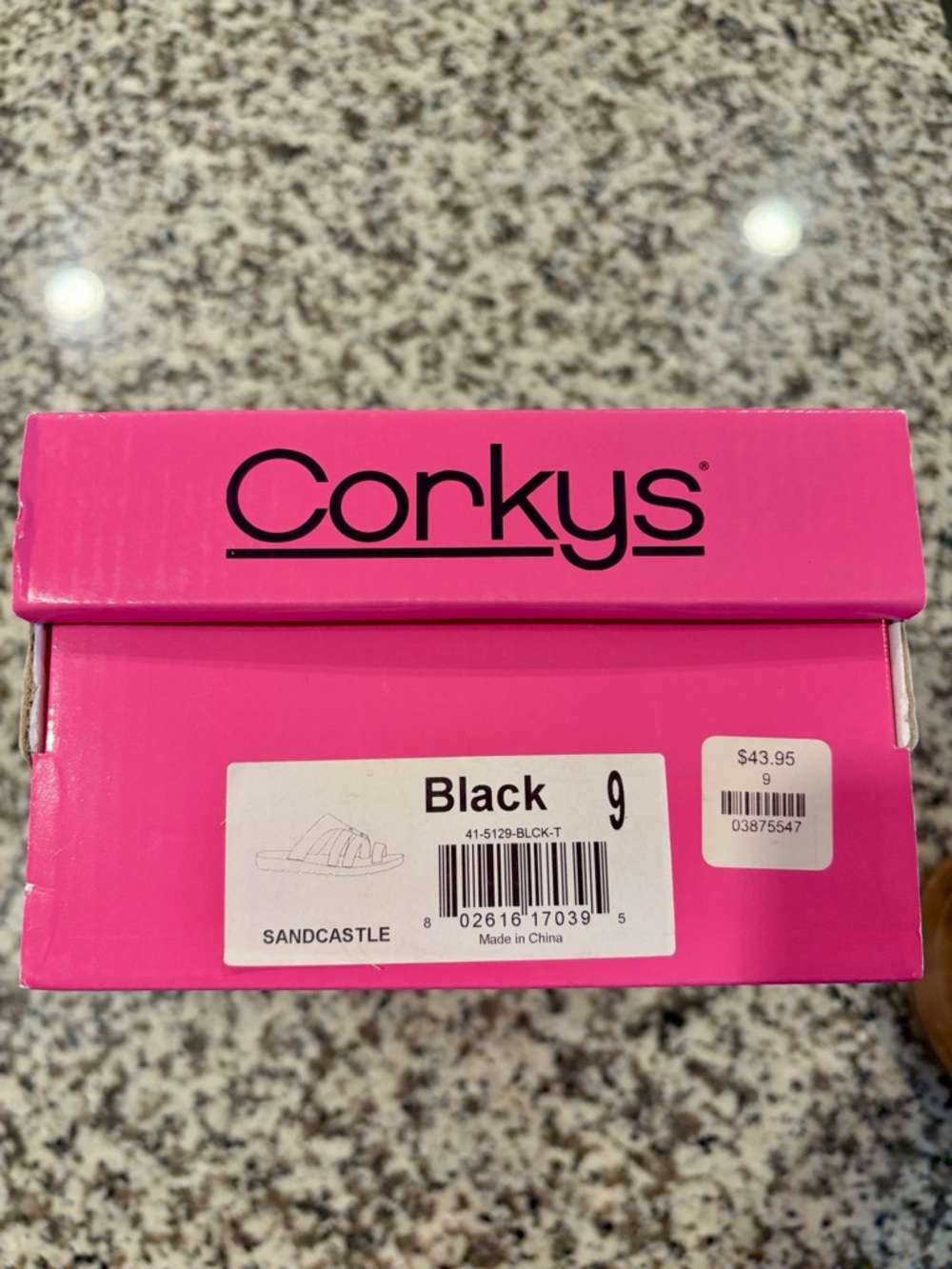 Corkys Black Slide Sandals (Box) - Picture 6 of 6